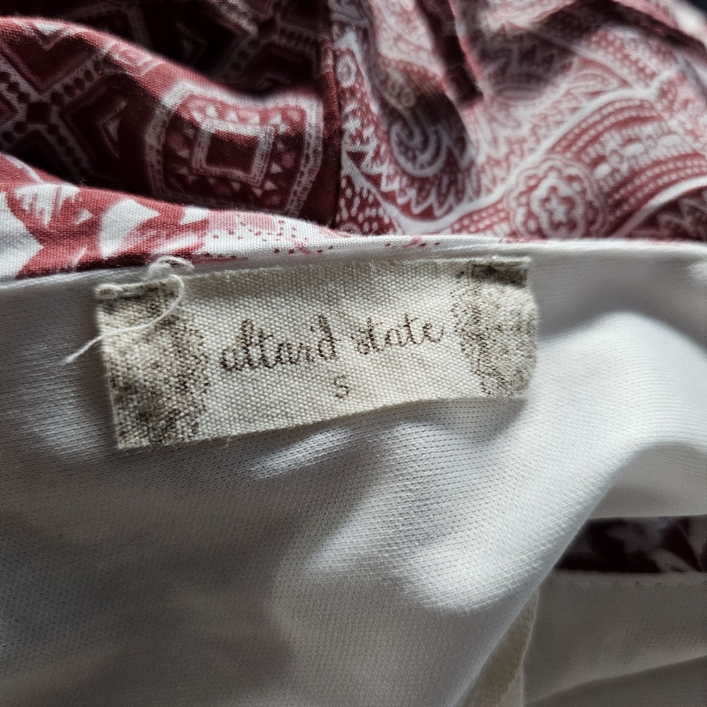 Altar'd State Red & White Patchwork Bandana Print… - image 6